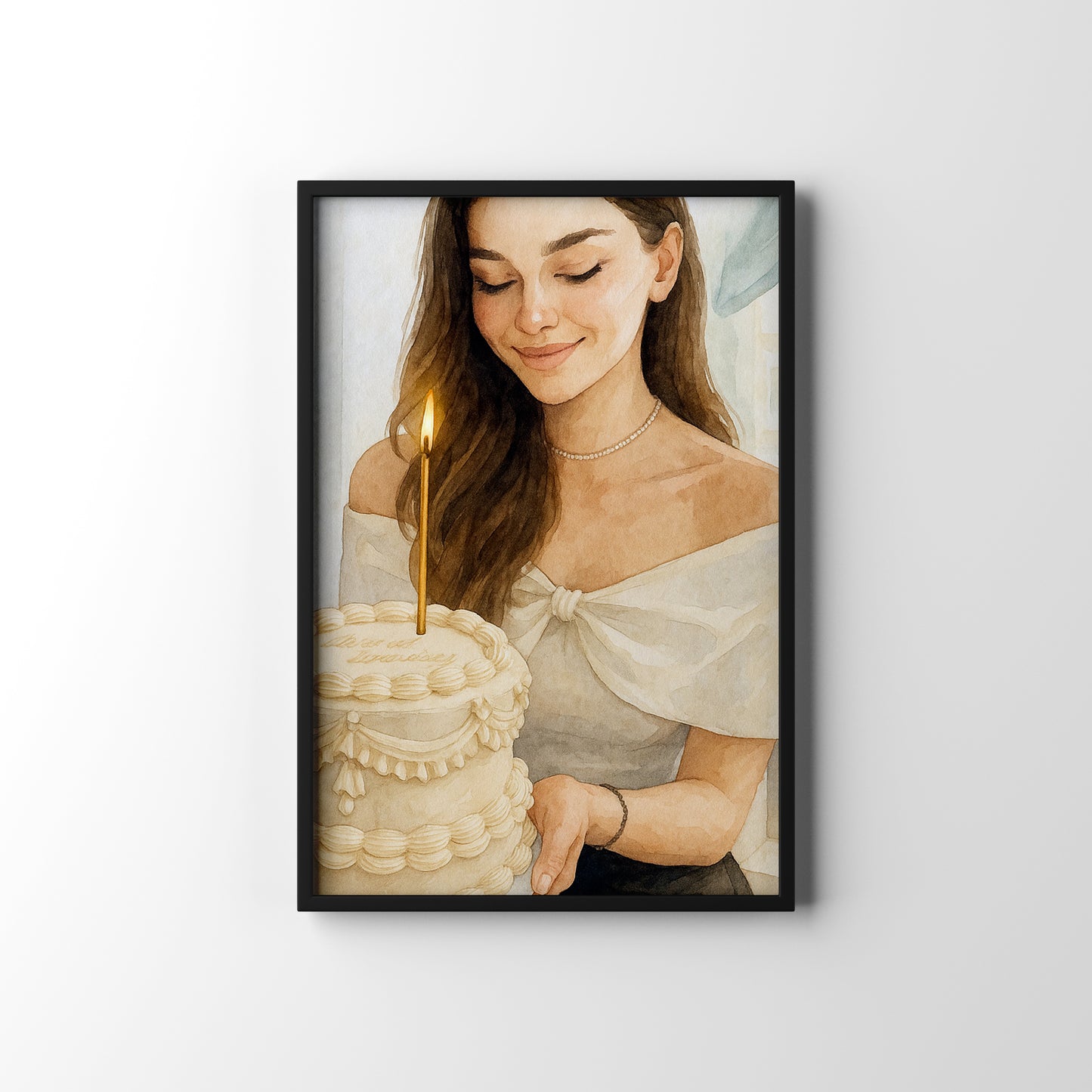 Another Year Loved – personalised watercolour art print