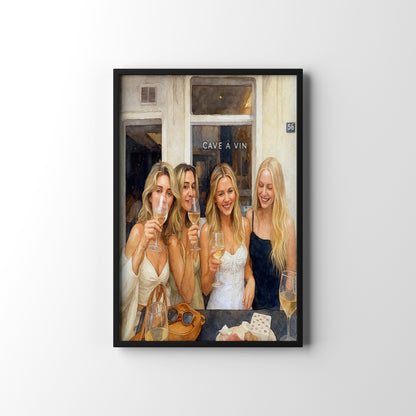 Best Friends Watercolour – personalised watercolour art print