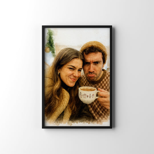 Couple's First Date Illustration