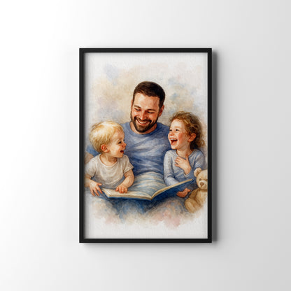 Dad Joke Scene – personalised watercolour art print