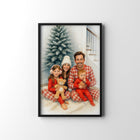 Family in Festive Pyjamas