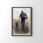 Fathers Day Football Print