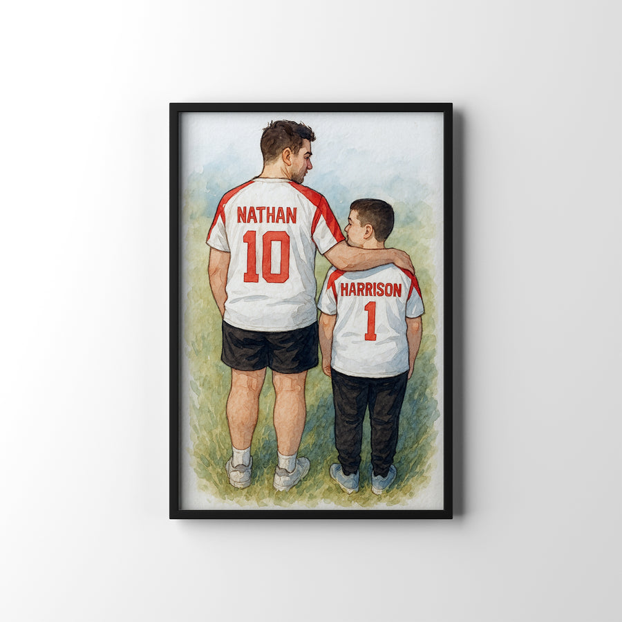 Fathers Day Football Print