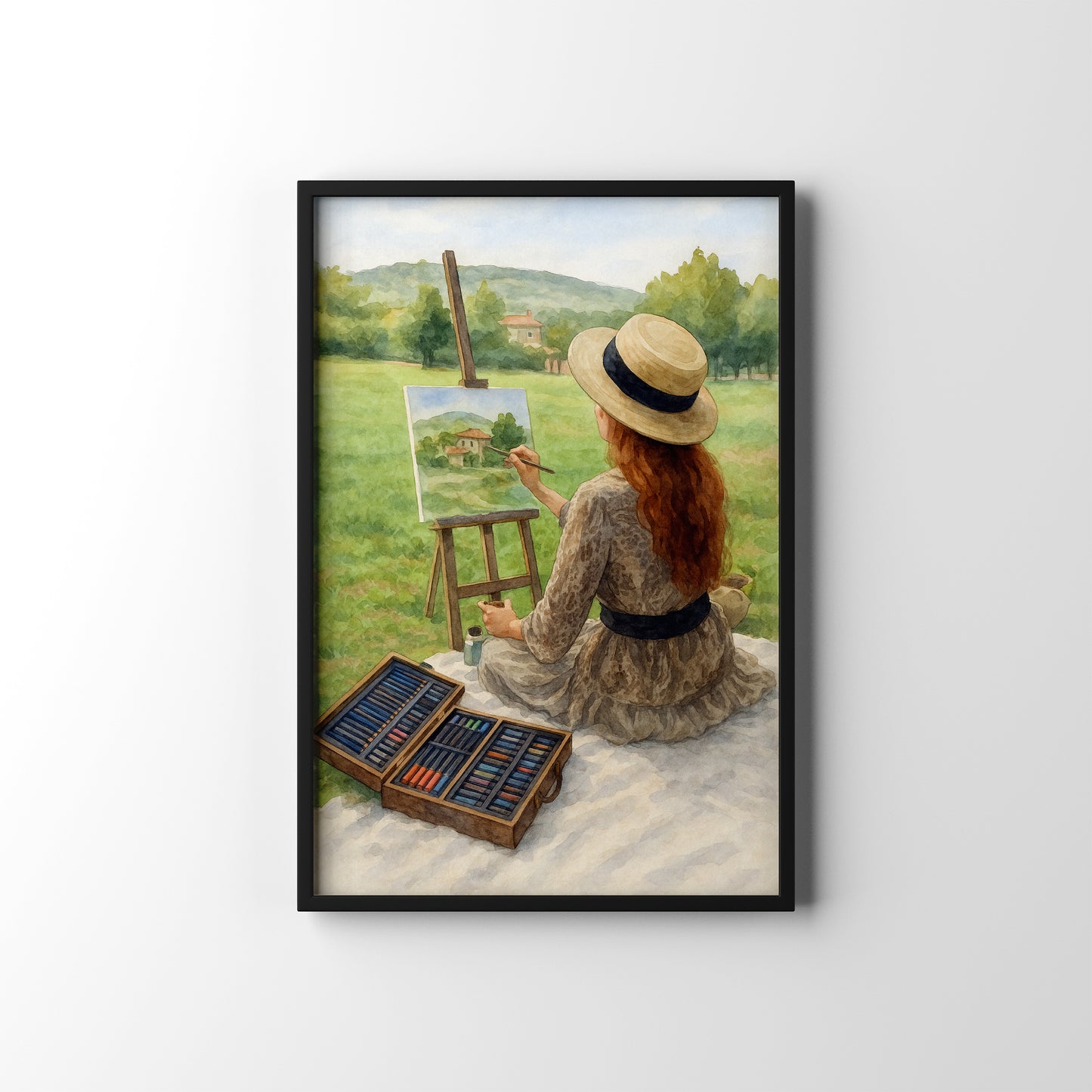 Favourite Hobby Scene – personalised watercolour art print