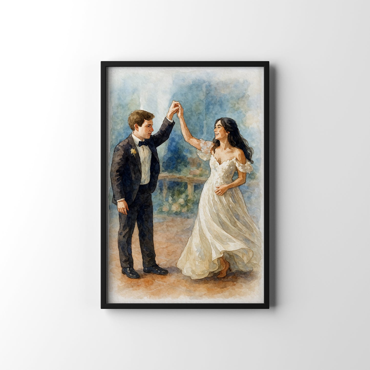 First Dance Moment – personalised watercolour art print