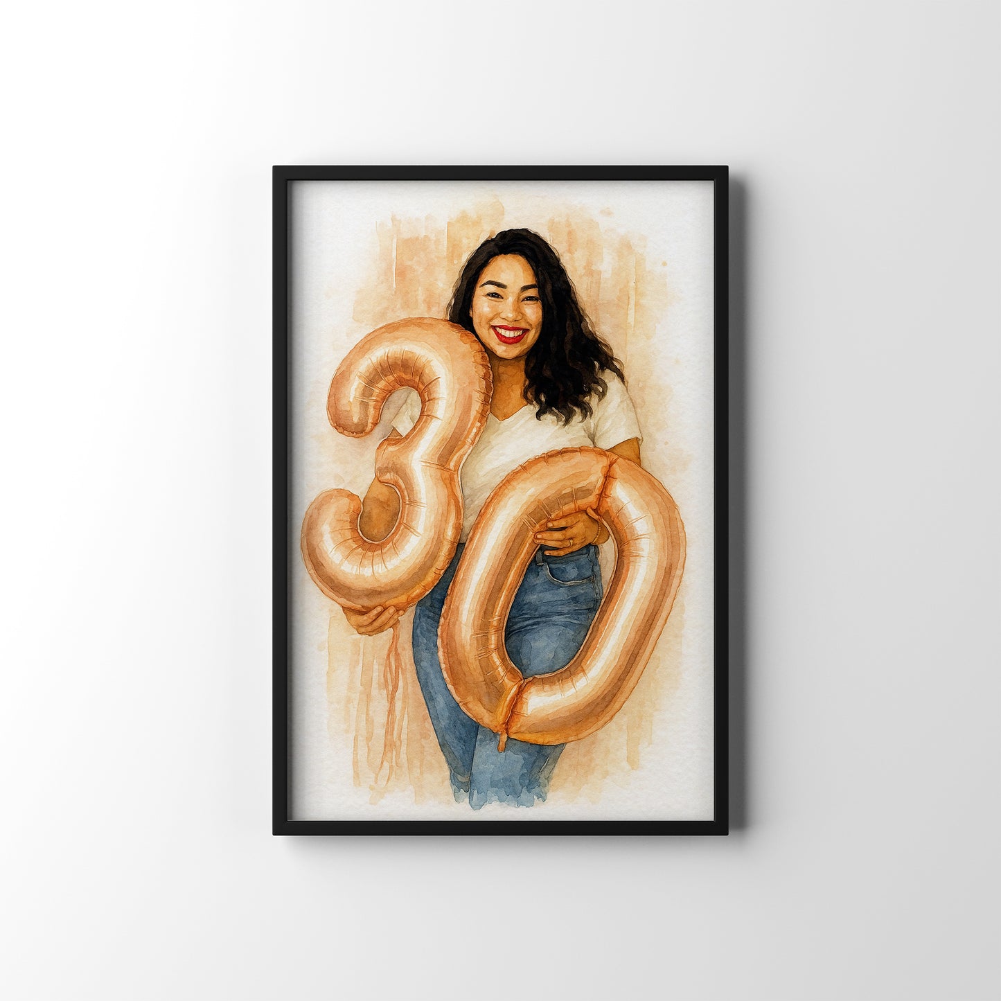 Milestone Celebration – personalised watercolour art print