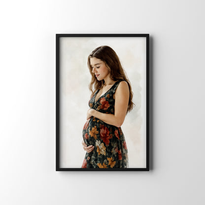 Our Story Begins – personalised watercolour art print
