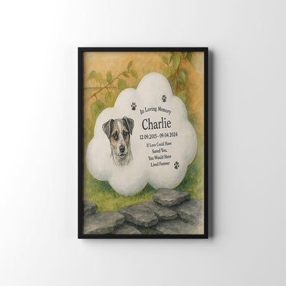 Pet Memorial Portrait – personalised watercolour art print