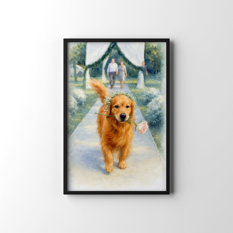 Pet Portrait in Florals