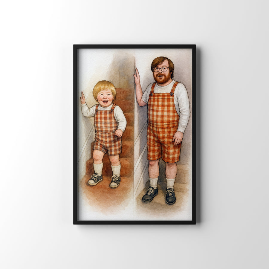 Then & Now Duo Print