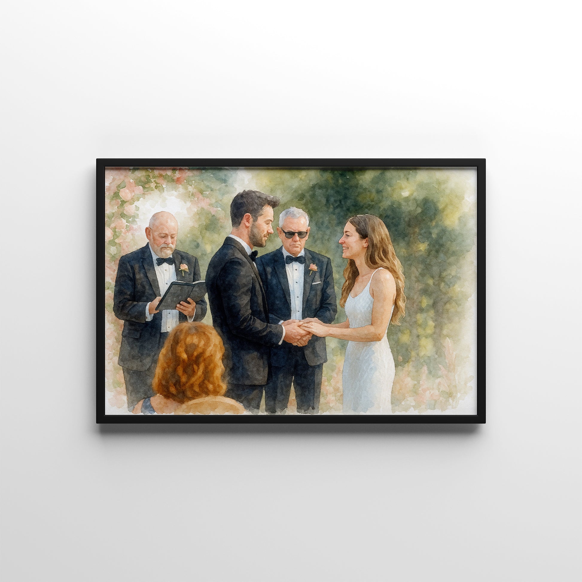 Personalised Wedding Vow Watercolour Art – personalised watercolour art print