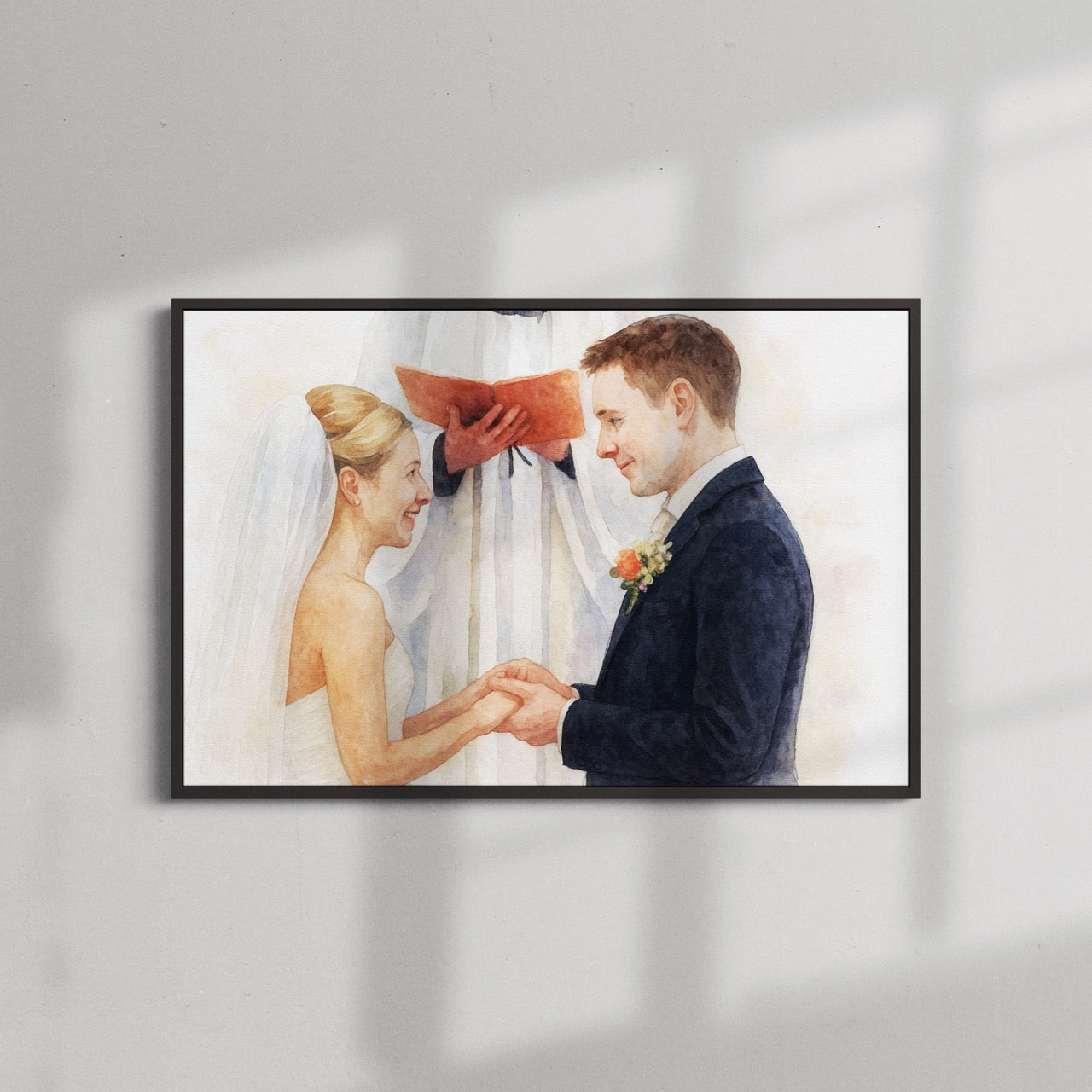 Personalised Wedding Vow Watercolour Art – personalised watercolour art print
